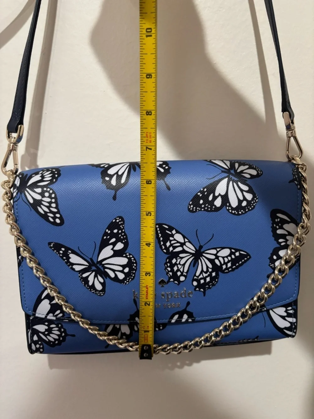 kate spade blue butterfly print crossbody bag